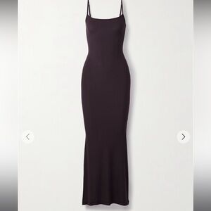 SKIMS SOFT LOUNGE LONG SLIP DRESS | PHOENIX brown